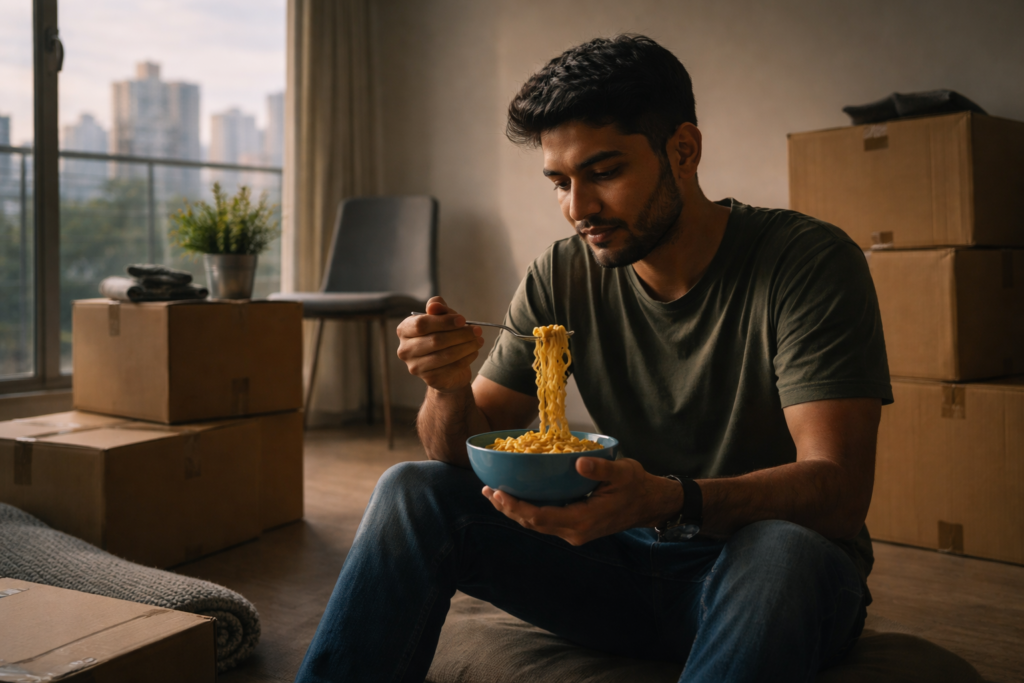 Eating Maggi in your new flat – avoiding house-poor syndrome