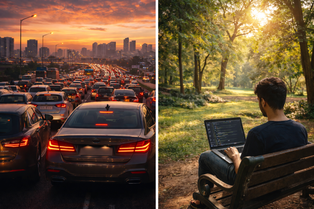 True wealth is freedom, not an Audi stuck in Silk Board traffic