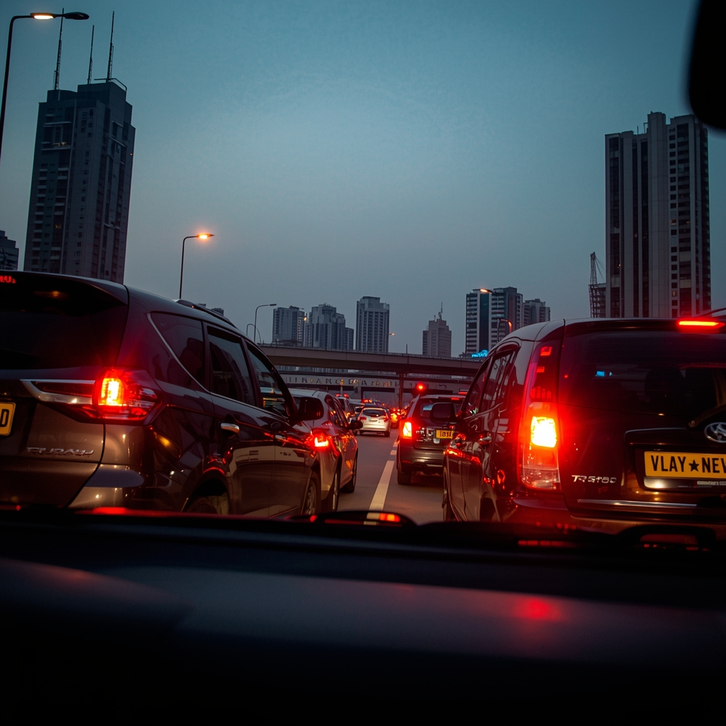 True-wealth-meaning-financial-independence-not-luxury-car-stuck-in-Bangalore-traffic